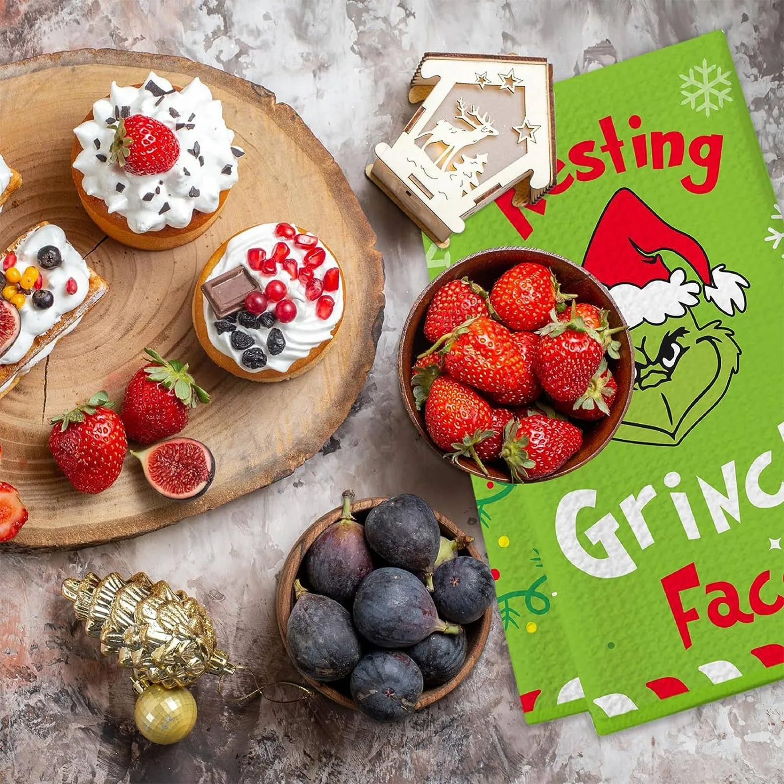 2 قطعة منشفة طبق القماش منشفة اليد قماش الأطباق منشفة طبق فرك المطبخ ماصة منشفة طبق القماش #3