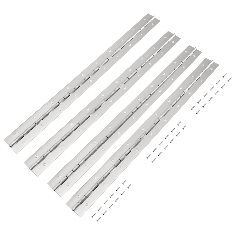 60cm Piano Furniture Hinges for Doors, Panels, Kitchen Equipment 304 Stainless Steel Storage Cabinets Continuous Hinges