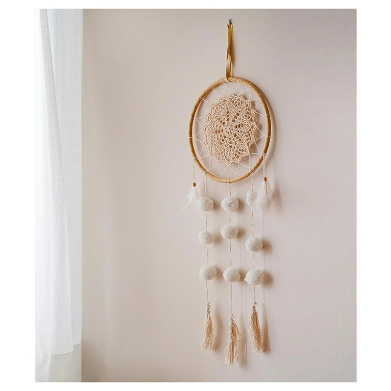 Dream Catcher Rings Set, Metal Hoops For Crafts, 6 Inches Macrame Rings Gold, 5 Shapes Metal Hoops 4 Size Pompom Makers