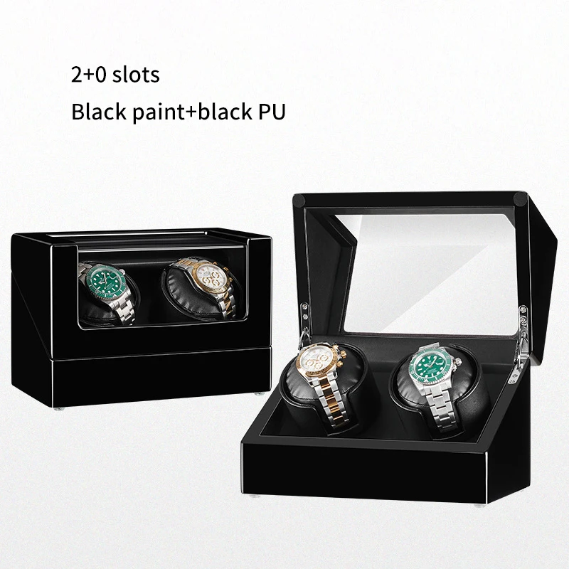 Watch Winders for Automatic Watches Unique Leather Automatic Winder with Double Flexible Plush Universal Pillow for Lady and Man