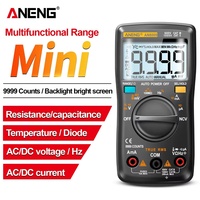 ANENG AN8009 LCD Multimeter Current Capacitance Tester Meter Portable Professional Multifunctional Detector Red