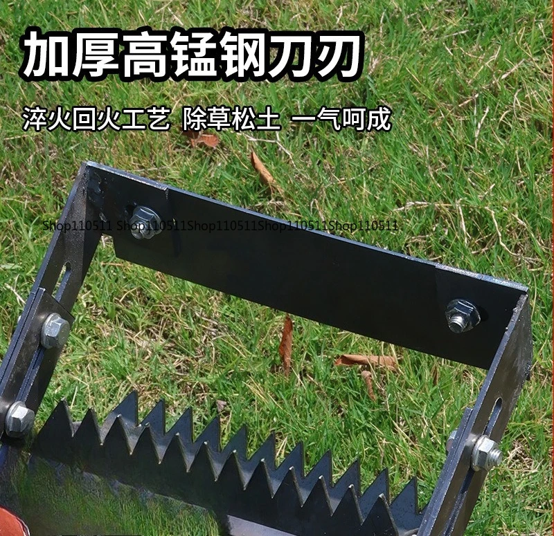 New handheld wheel weeder, hand push wheel hoe, manganese steel weeding artifact, serrated wheel widening weeder