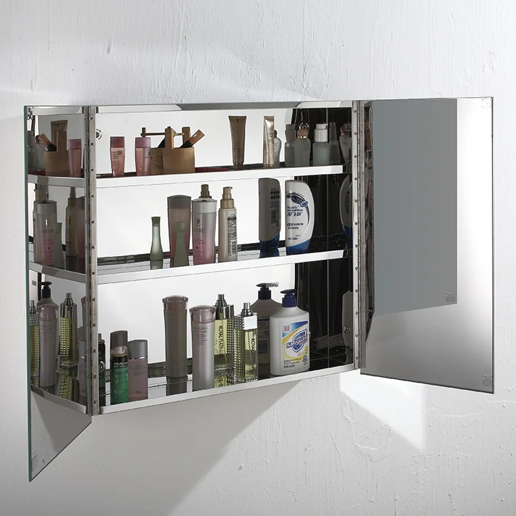 Modern Medicine Mirrored Wall Cabinet Cupboard For Bathroom