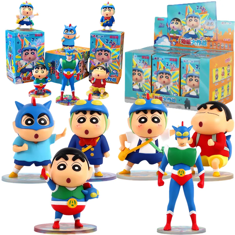 

Новый карандаш Шин Чан, мультяшная аниме-фигурка, динамический боевой прилив, игра, ручная слепая коробка, игрушки, украшение автомобиля, настольный рождественский подарок