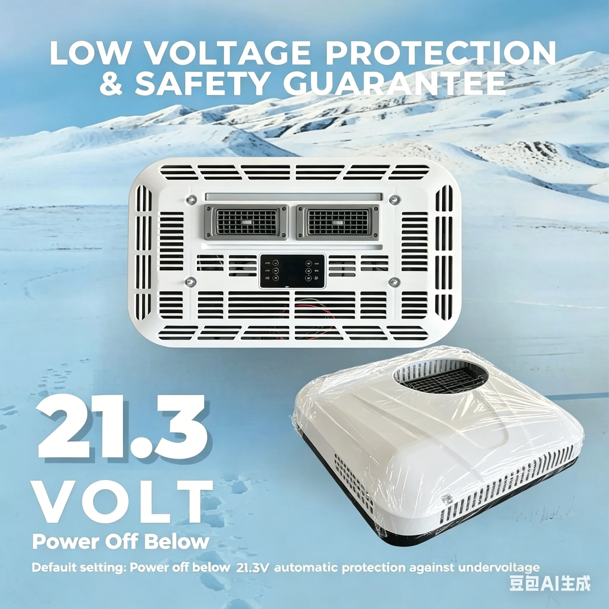 

RV Unit Auto Parking Air Conditioner Easy Install 12V 24V DC for Motorhome Caravans Trucks Roof Cooling New air vent