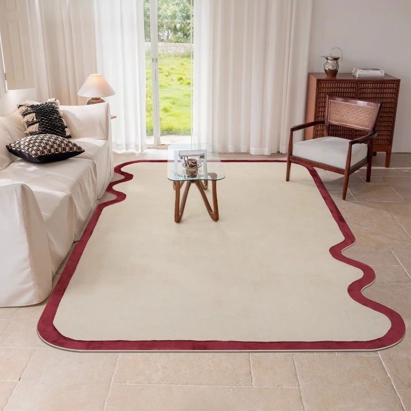 Modern Style Bedroom Decor Carpet Thick Plush Study Floor Mat Fluffy Soft Cloakroom Rug Irregular Shapes Carpets for Living Room