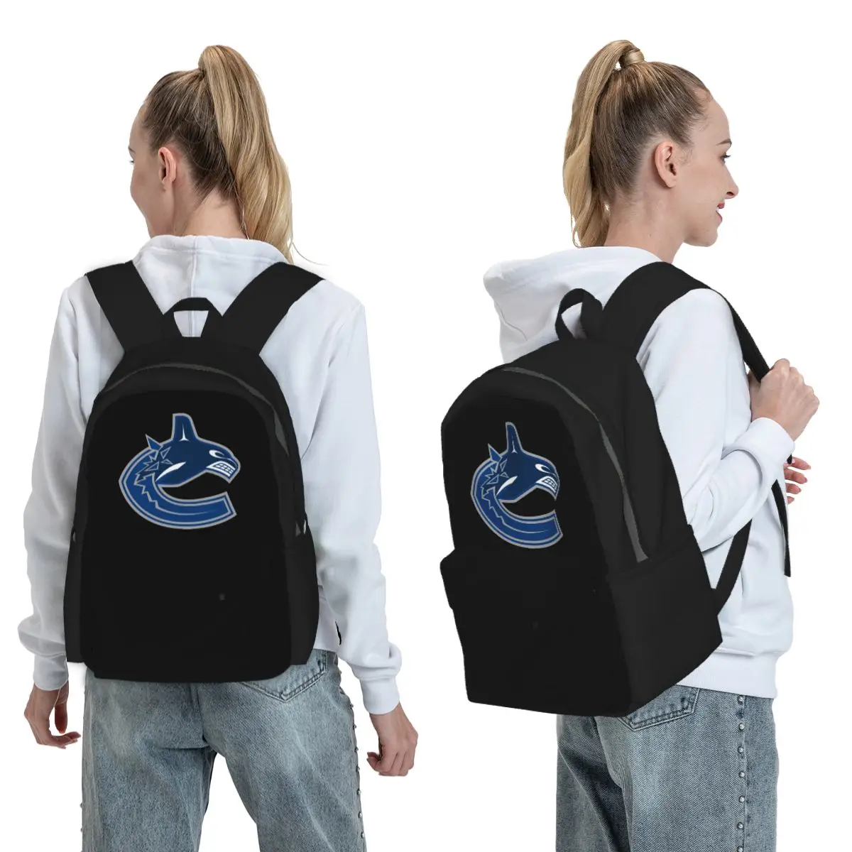 

Eel Hockey Vancouver Canucks Merch Backpack Student BookBag Children School Bag Computer Shoulder Bags for Men Women