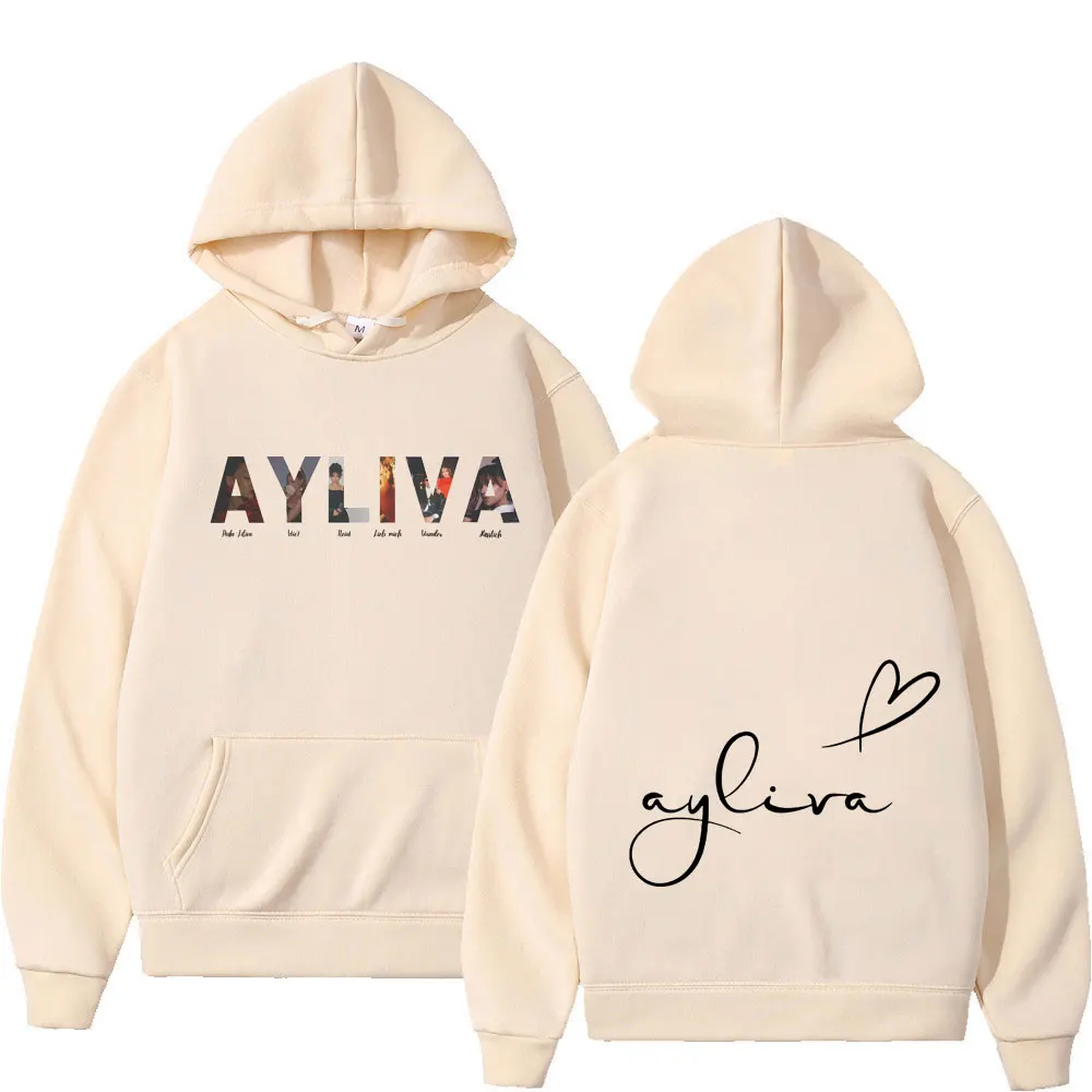 Sänger Ayliva Tour 2025, doppelseitiger Druck-Hoodie, Herren- und Damenmode, Kleidung, lässige Hoodies, Winter-Fleece-Ästhetik-Pullover