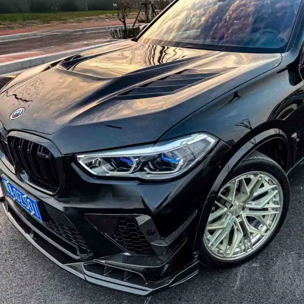 G05 X5 G06 X6 AE Style Carbon Fiber Engine Hood Bonnet With Air Vent for BMW X5M F95 X6M F96 Body Kit 2019up
