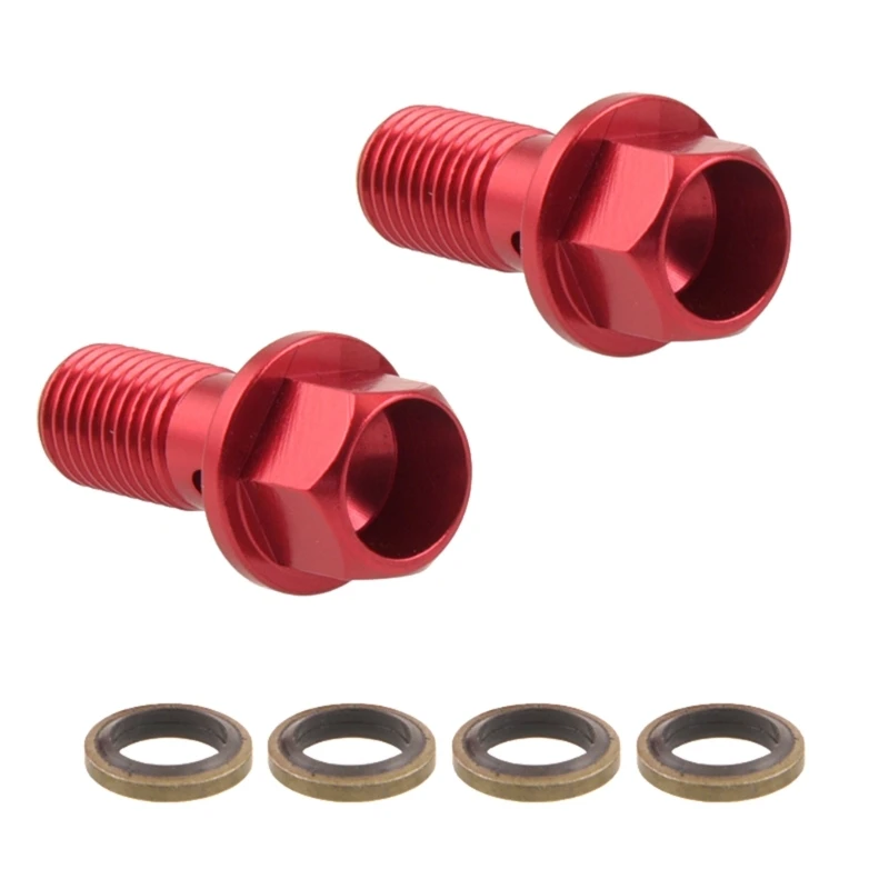 Universal Aluminum Motorcycles Brake Caliper Banjo Bleed Screw M10x1.25