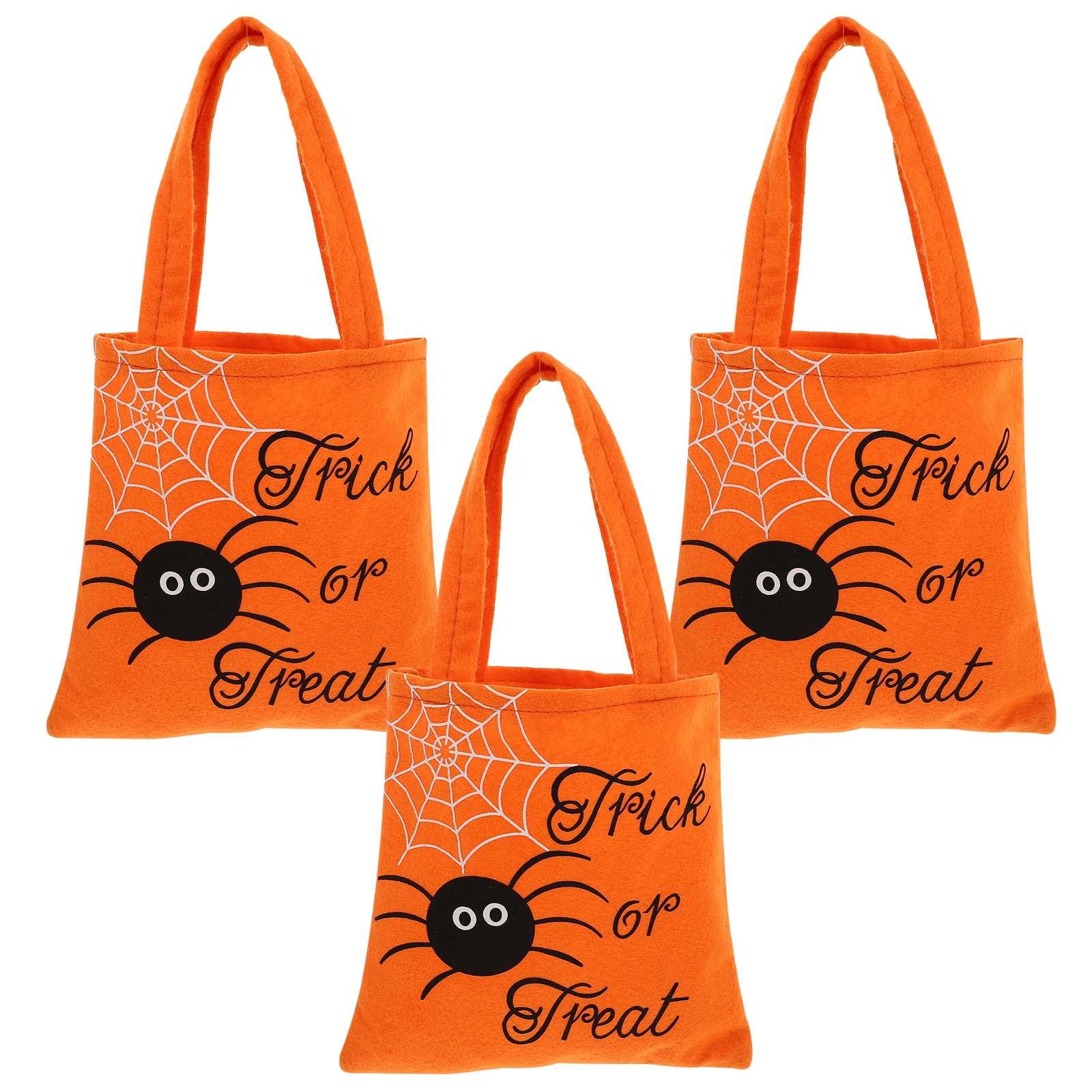 

3pcs Candy for Kids Halloween Portable Nonwovens Gift Pumpkin Goodie Bags Eco Gift Bag Friendly Storage