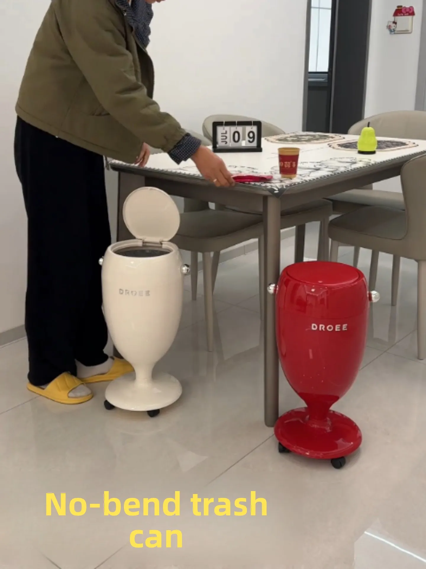 

Большой круглый пластиковый мусорный бак без бренда для кухни, гостиной и дома, не деформируемый, для переезда