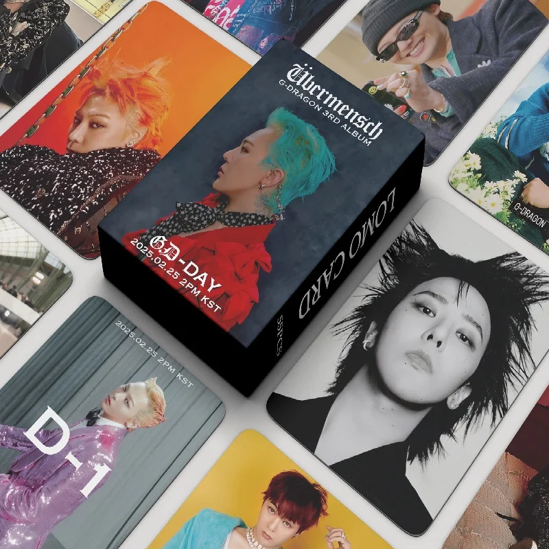 55Pcs/Set G-DRAGON Idol Boy New Album Übermensch Series Lomo Cards HD Printd Photocards High Quality Photo Fans Collection Gifts