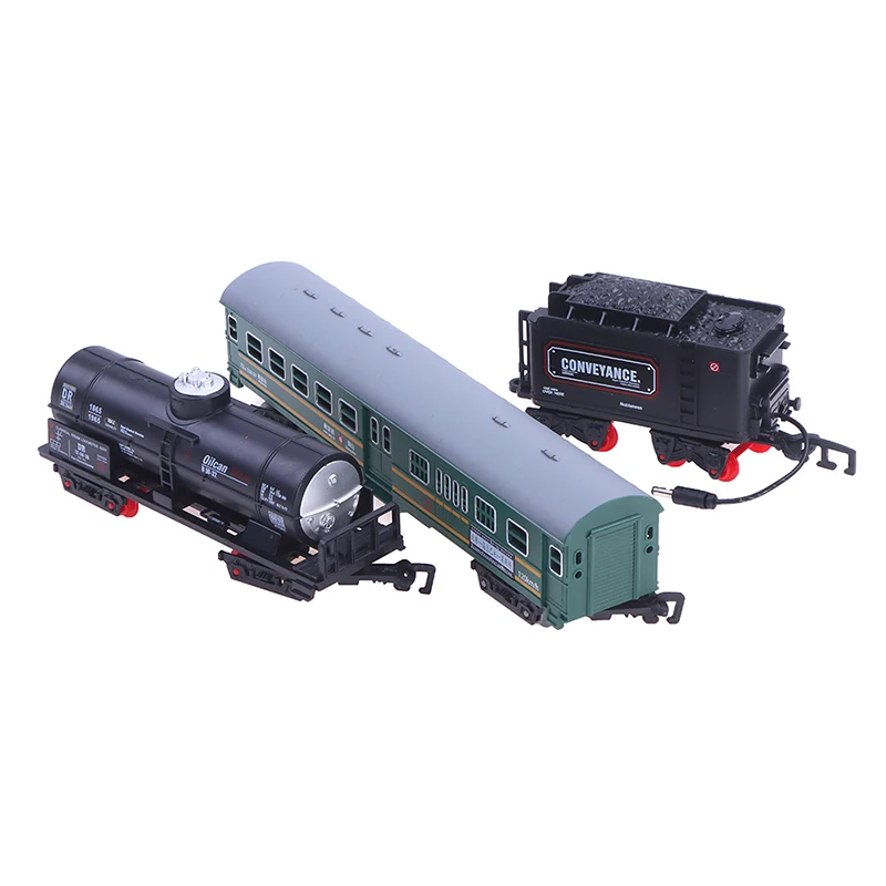 Train Track Cargo Car Carriage Wagons Models Guage Accessories DIY Toy Classic Electric Trains Rail King Railway Trian Track Set