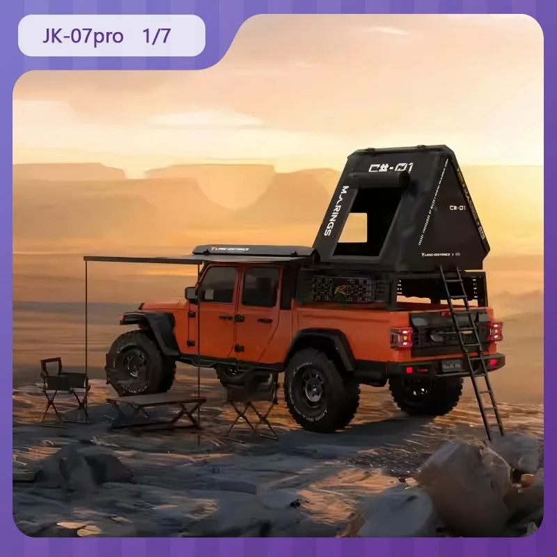 

JK-07pro 1/7 Rc Car 4WD Simulation Rc Model Off-Road Vehicle Two-Speed Differential Lock Climbing Remote Control Car Toys