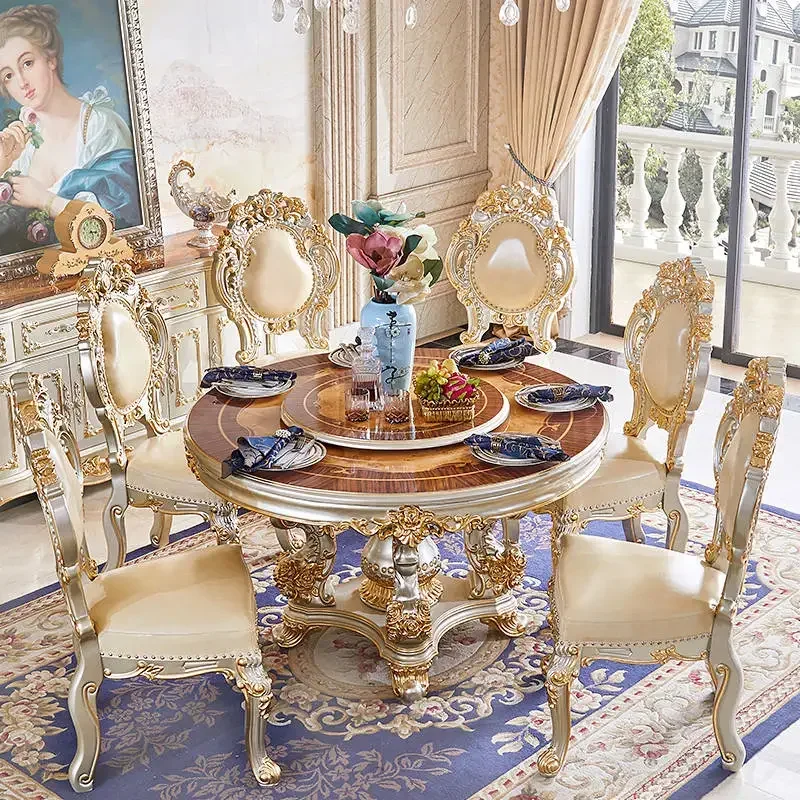 

Luxury Nordic Dining Chairs Throne Wooden Wedding Leather Lazy Dining Chairs Accent Comfortable Lounge Stoel Home Furniture