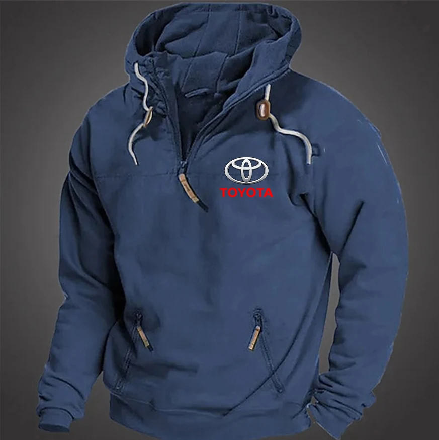 الربيع والخريف الرجال عارضة الأوروبي حجم البلوز بلون تويوتا شعار الشباب الرجال قناع السترة الرجعية سترة #2