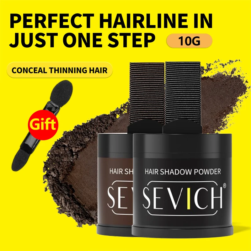 Sevich 10g Hairline Powder Hair Fiber Powder Capillary  Filling Hair Shadow Waterproof Hairline Edge Control Makeup Concealer