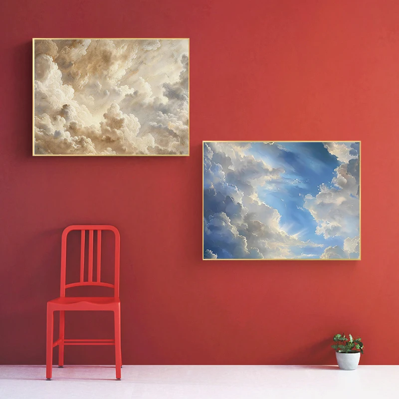 Art Abstract Dreamlike Misty Sea Of Clouds Landscape Poster Canvas Printing Oil Painting Living Room Bedroom Wall Home Decor
