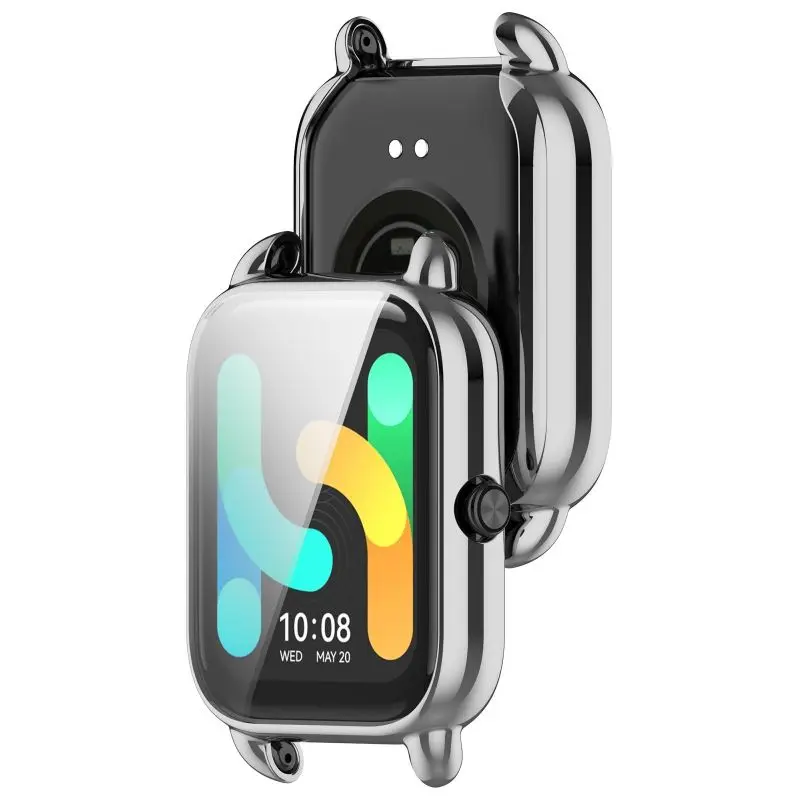 Plating TPU Case For Haylou RS4 /RS4 Plus Smart Watch Strap Full Bumper Cover Silicone Accessories RS 4 Frame Screen Protector