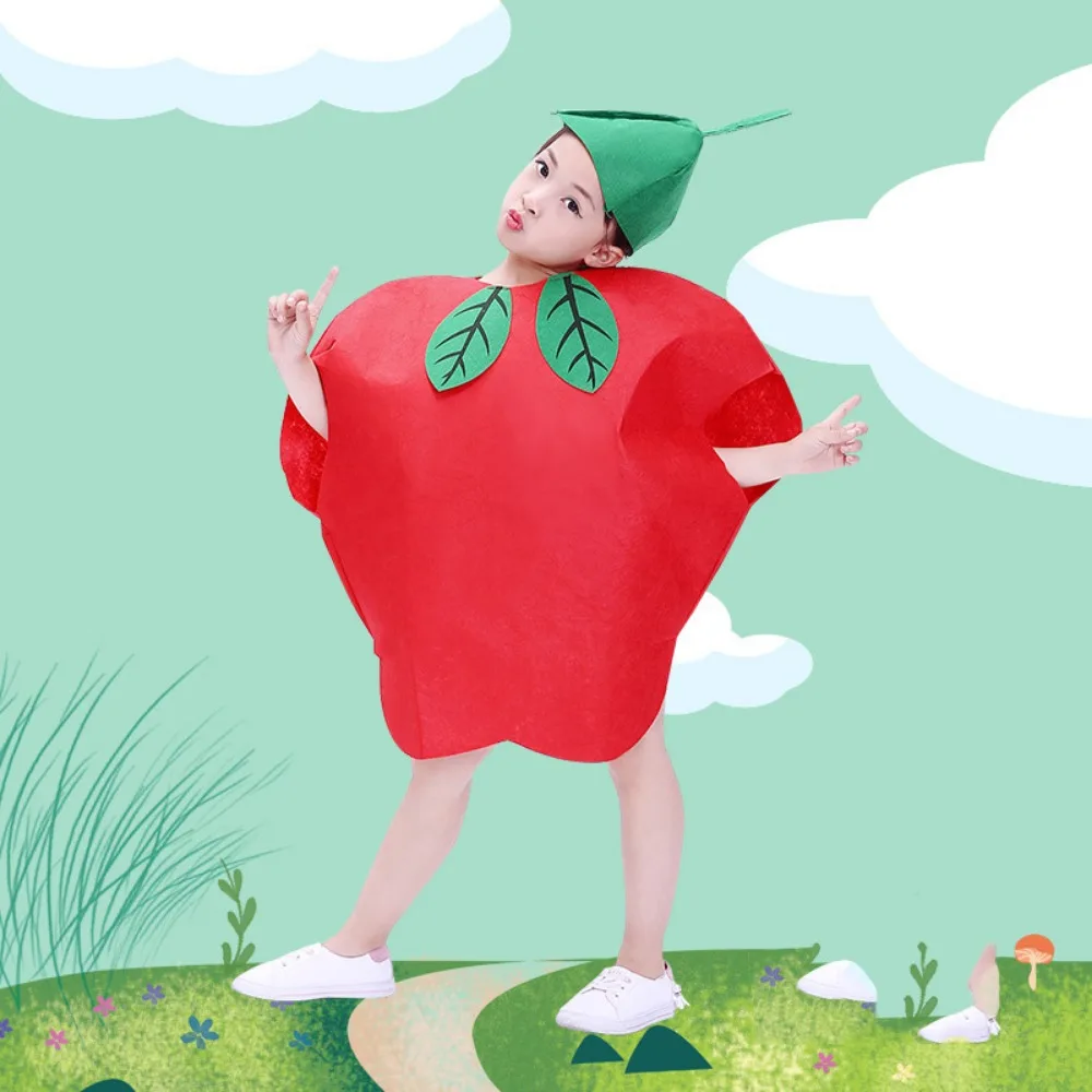 

Food Fruit Veggie Costume Pumpkin Cloak Doll Role-playing Children Cosplay Costume Cartoon Design Clothing Props