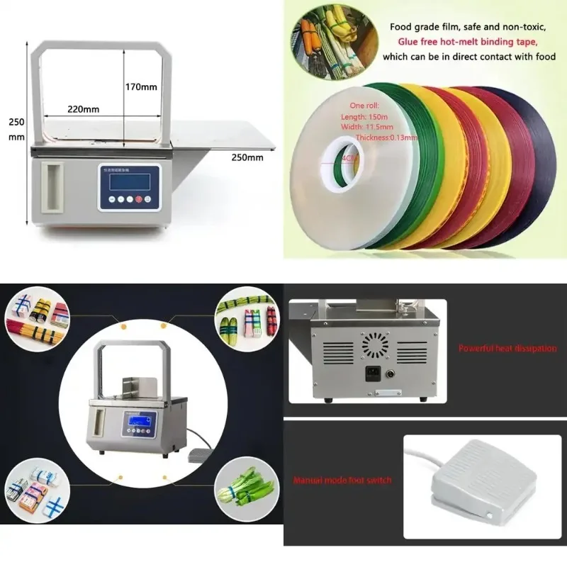 Automatic OPP Tape Strapping Machine for Electric Hot Melt Bundling Tying Equipment Intelligent Banding Machine for OPP Film