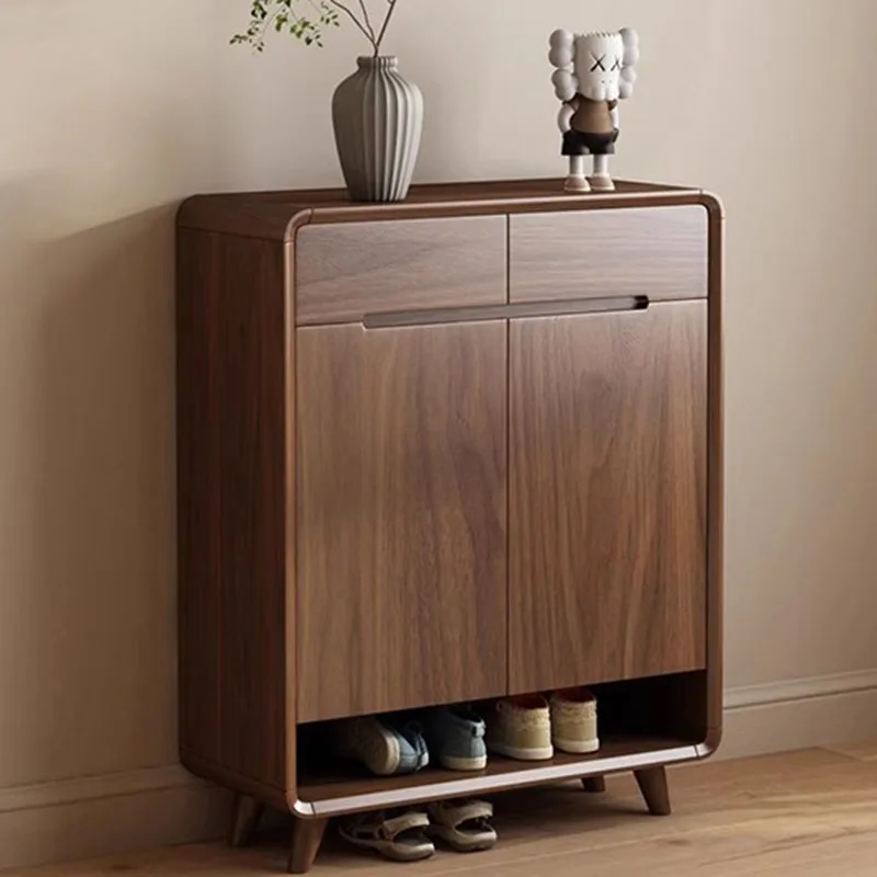 

Wooden Slippers Shoe Cabinet Organizer Storage Display Living Room Entrance Hall Shoe Shelf Modern Muebles Shoemakers Furniture