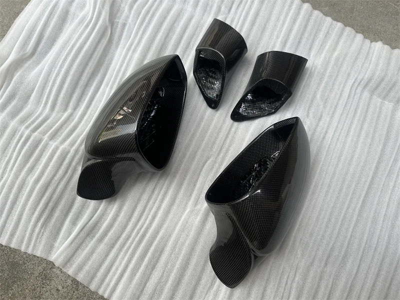 غطاء مرآة خارجي من ألياف الكربون (نسج عادي) لسيارة فيراري 458 عنكبوت إيطالي خاص