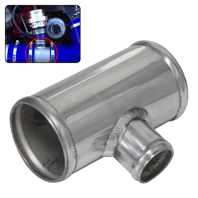 2.5'' 63mm Blow Off Valve Adapter Aluminum T-Pipe Shape Tube for 35mm ID BOV