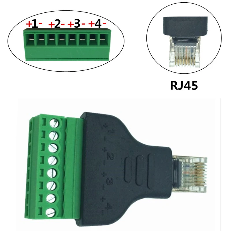 

DIY 8Pin полный кабель под заказ Rj45 Штекерный адаптер Коннектор 8P Rj45 Штекерный на 8Pin винтовой фиксированный линейный адаптер 8P Rj45 на заказ