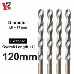 YZH-Broca helicoidal de carburo, longitud Total de 120mm, brocas de tungsteno sólido HRC50 CNC, orificio de perforación de mango recto para Metal, hierro y acero