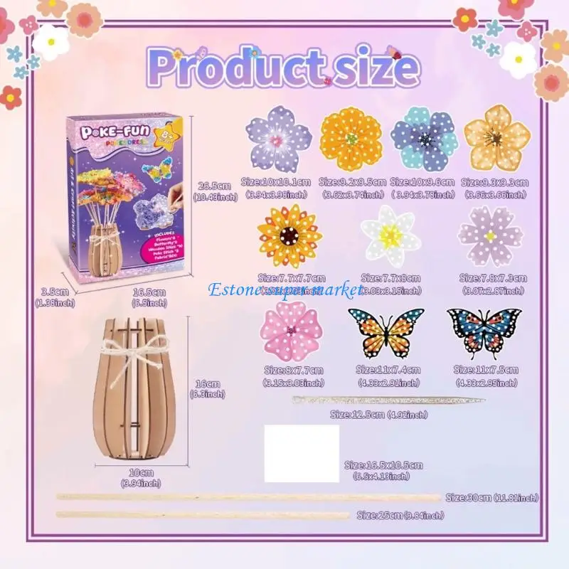 090B Blumenherstellungsmaschine für Kinder, DIY-Handwerk, pädagogisches kreatives Spielzeug