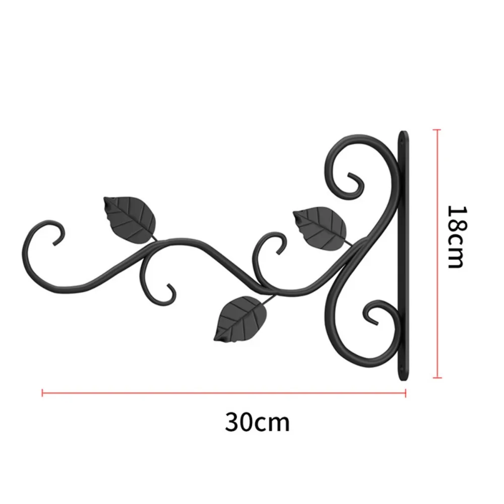 2Pcs Wall-Mounted Hook Flower Pot Holder Europe Vintage Iron Art Flower Stand Garden Decoration Wall Hanging Basket Bracket