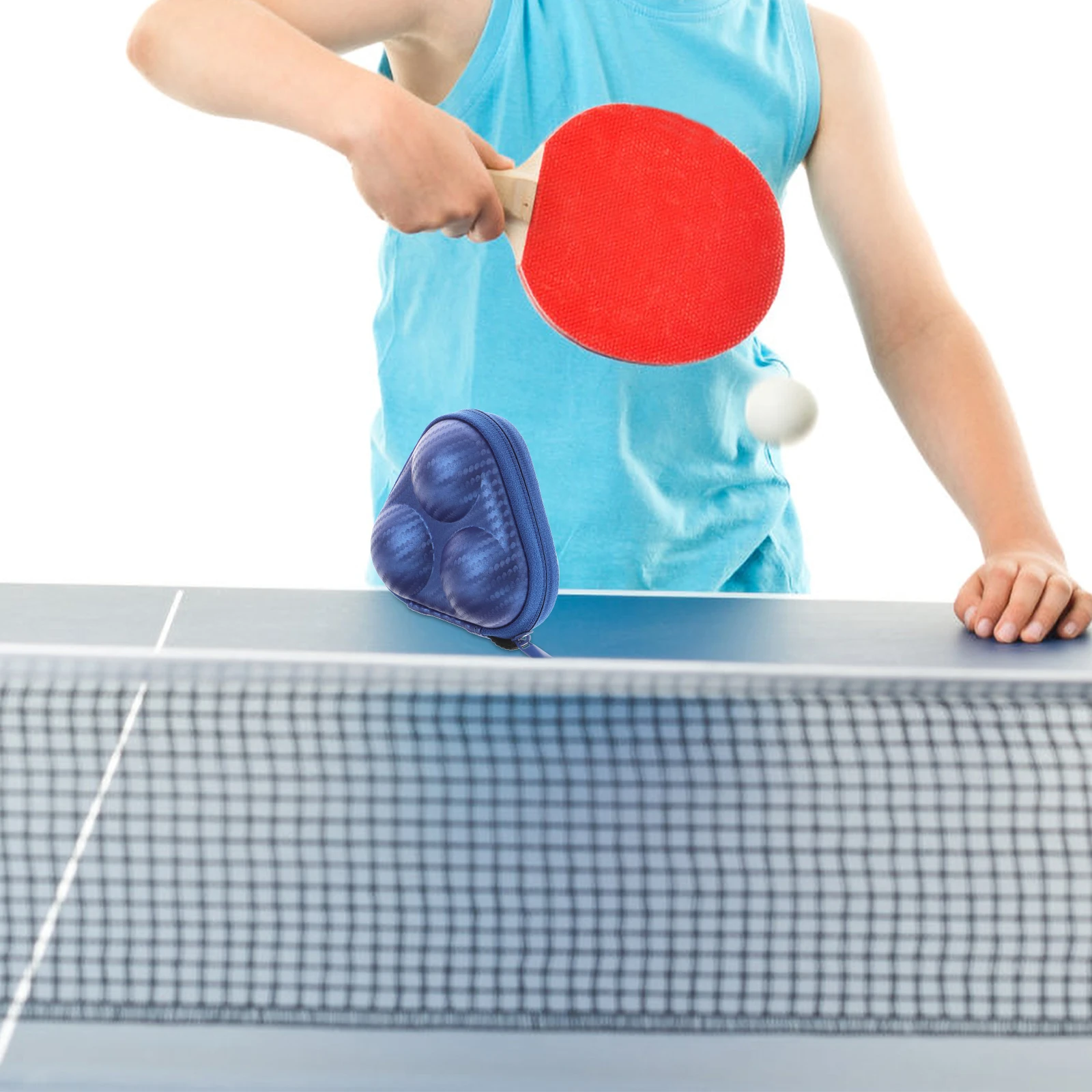 

Eva Polyester Table Tennis Ball Case Lightweight Portable Storage Bag Protective Reusable Organizer For Sports Lovers Ball Case