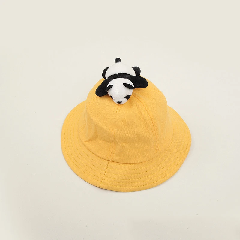 Spring Autumn Cartoon bear cotton Bucket Hat Fisherman Hat outdoor travel hat Sun Cap Hats for child boy and girl