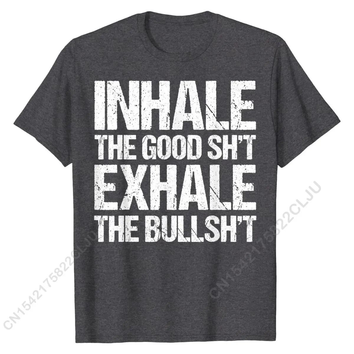 Inhale Good Shit Exhale Bullshit Weed Stoner Meditation T-Shirt Tshirts Casual Newest Cotton Tops T Shirt Summer For Men