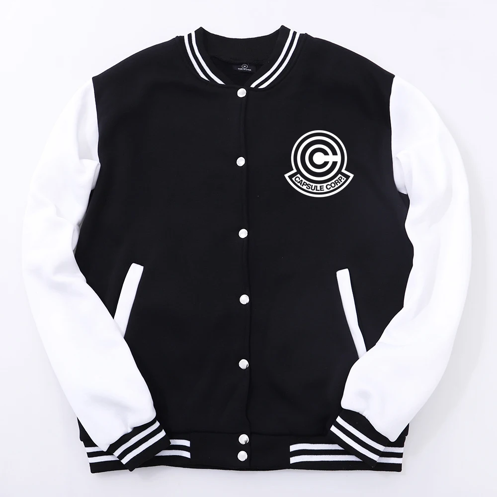 Japanese Anime Letter C Logo Coats Male Fashion Crewneck Baseball Uniform Vintage Clothing Loose Casual Female Sportswears