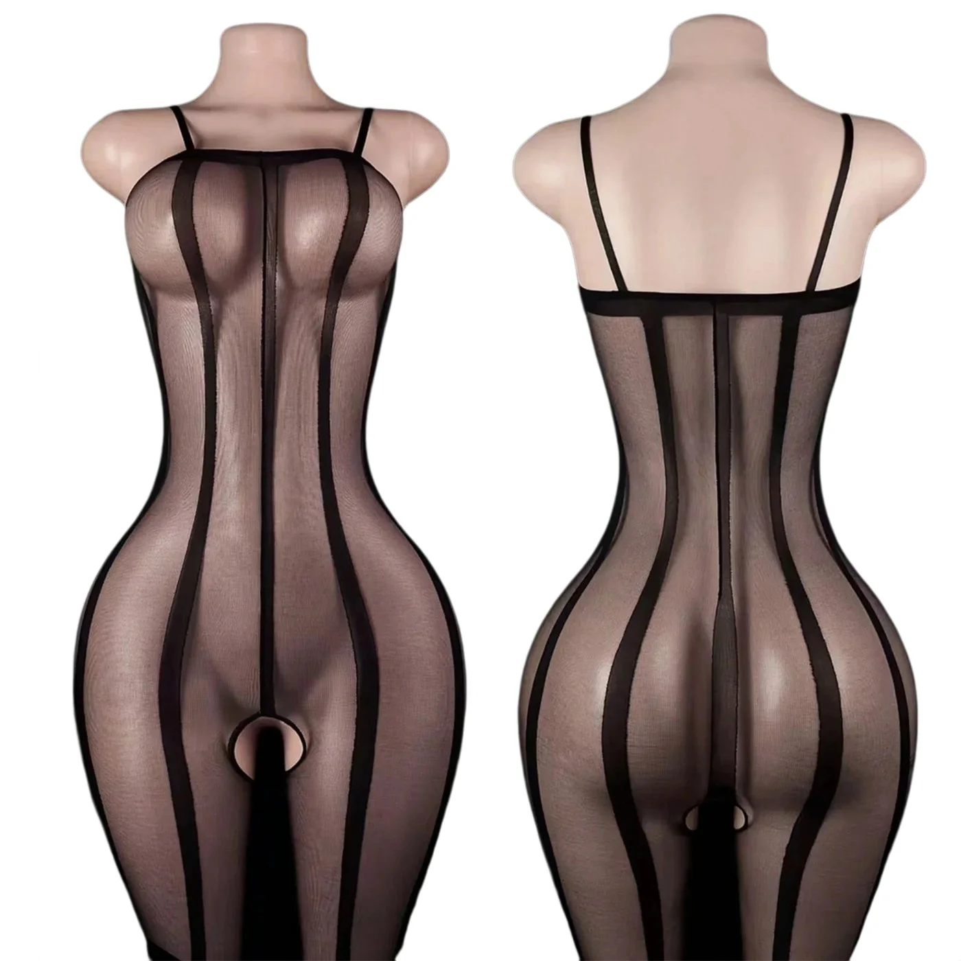 New Lingerie Body Stockings  Women   Female Open Crotch Underwear Transparent One Piece Bodysuit Cosplay Costumes