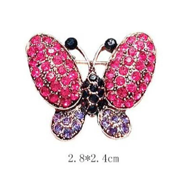 1 PCS mini butterfly rhinestone boutonnier brooch women's high-end temperament chest flower trend accessories clothing accessory