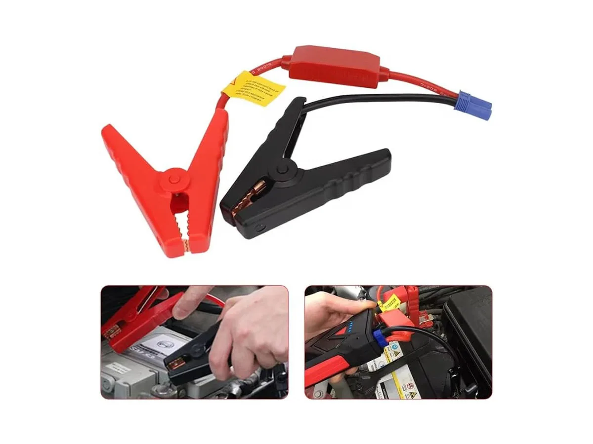 كابل تشغيل السيارة مع مشابك كابل معزز EC5 موصل قابس يمنع وحدة الشحن العكسي لبدء تشغيل بطارية السيارات #1