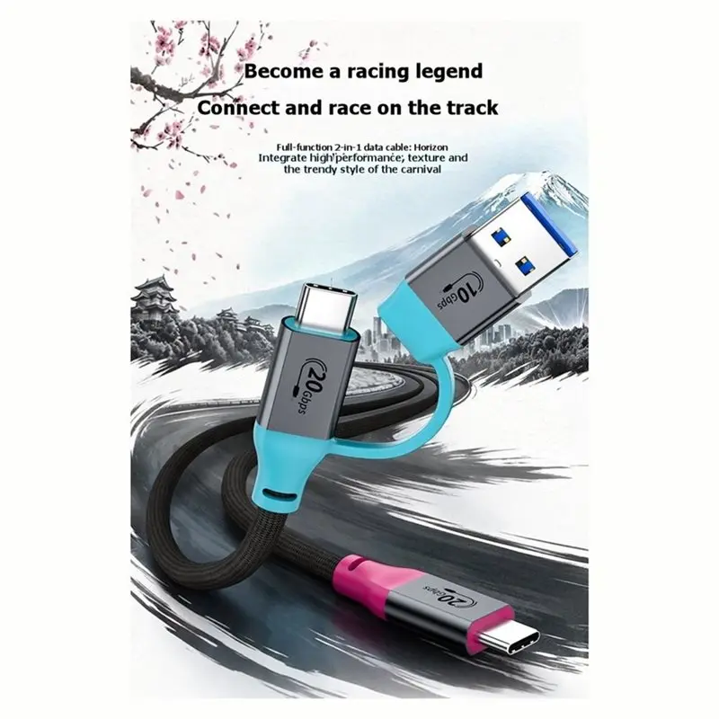 【VALUE MONEY】C To C Cable 2 In 1 Full-Function Charging Cable PD240W