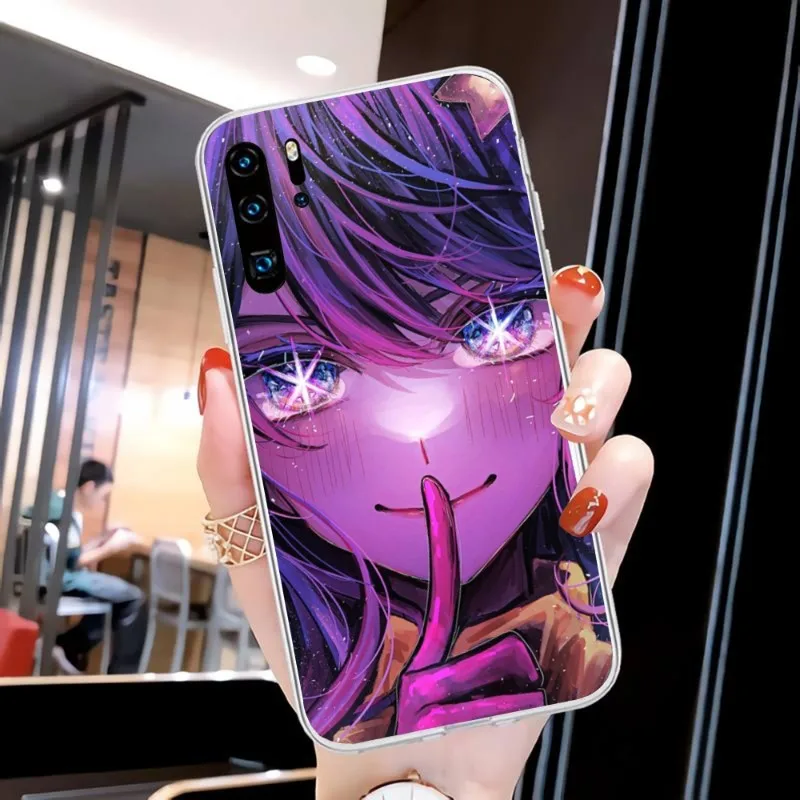 Ainme AI HOSHINO Beauty Phone Case for Huawei P50 P40 P30 Pro Mate 40 30 Pro Nova 8 8i Y7P Honor Clear Phone Cover Funda