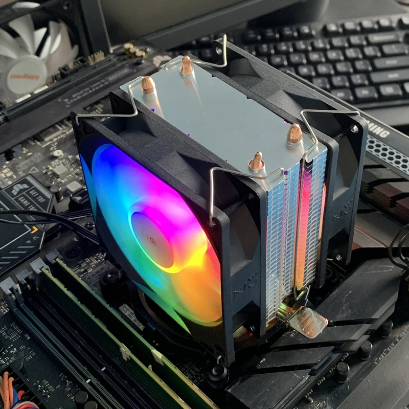 X99 RGB CPU تبريد الهواء برودة 3PIN/4PIN معالج الكمبيوتر المبرد ل إنتل LGA 1151 1155 1200X99 1700 2011 AM5 AM3 AM4 Ventilador #3