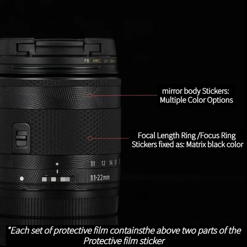 For Canon EF-M 11-22mm F4-5.6 IS STM Anti-Scratch Camera Lens Sticker Coat Wrap Protective Film Body Protector Skin Cover