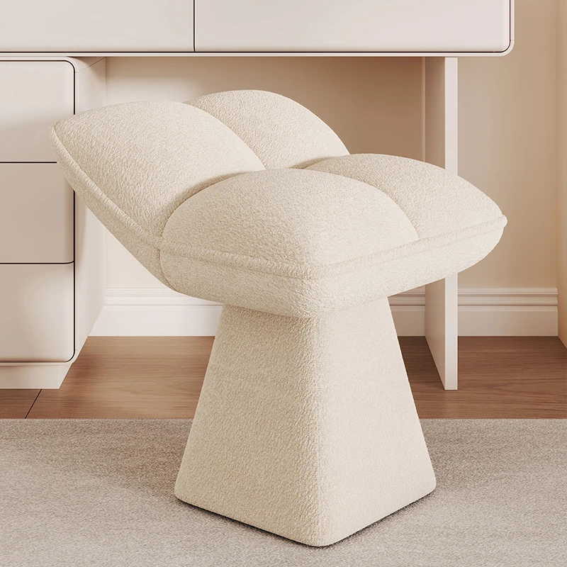 

360 Degree Rotating Footrest Makeup Design Luxury Manicure Bedroom Vanity Chair Wood Living Room Velvet Home Furniture