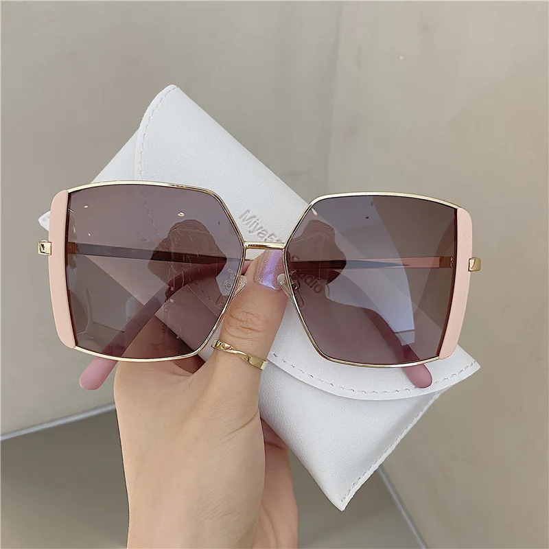 Square Sunglasses Women 2024 Vintage Brand Oversize Women\'s Sun Glasses Black Female Glasses Men.s UV400 Gafas De Sol