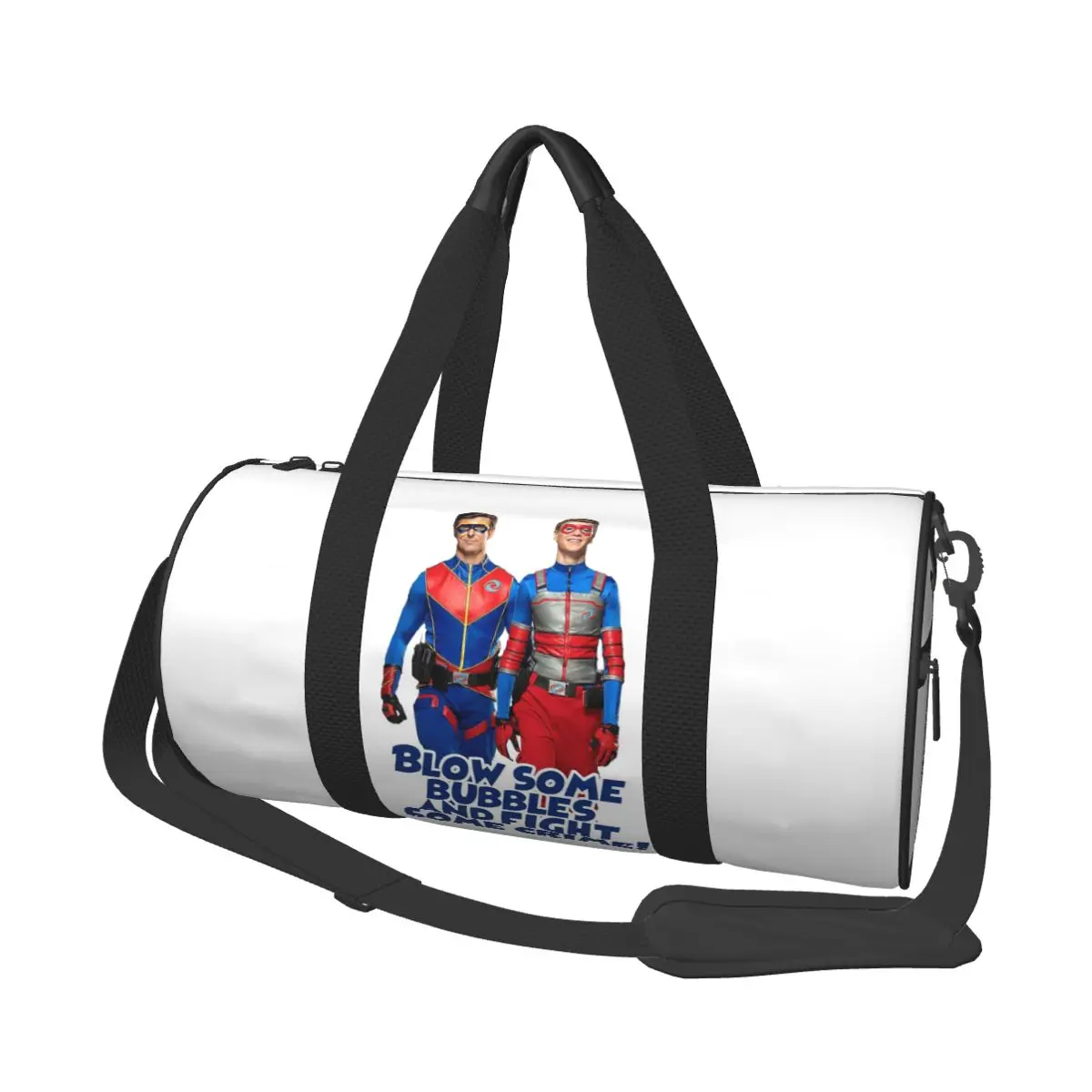 

Blow Some Bubbles And Fight Some Crime Генри Небезпека Большая спортивная сумка Водонепроницаемая дорожная сумка Duffle Сумки Сумка для фитнеса