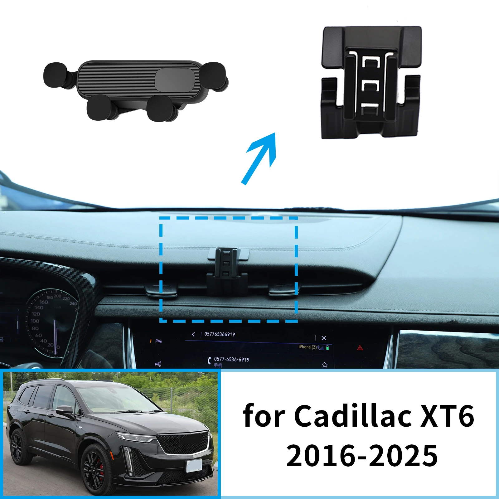 

Car Mobile Phone Holder for Cadillac XT6 XT5 2016~2025 GPS Bracket Navigation Stand Auto Accessories