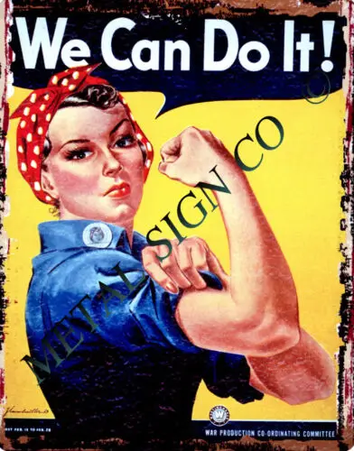 ROSIE WE CAN DO metal wall sign bar shed garage cafe shop kitchen ww11 wartime