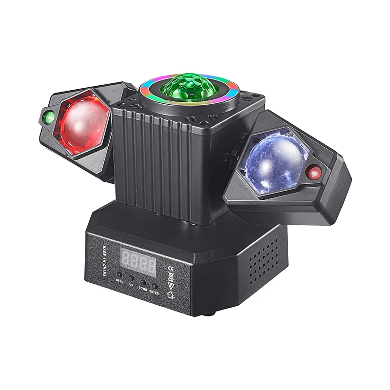 12PCS Little Angel Multi-Effect Stage Light 50W 19CH DMX Red Green Laser RGBW LED Strobe Light for Bar Club Wedding  Disco KTV